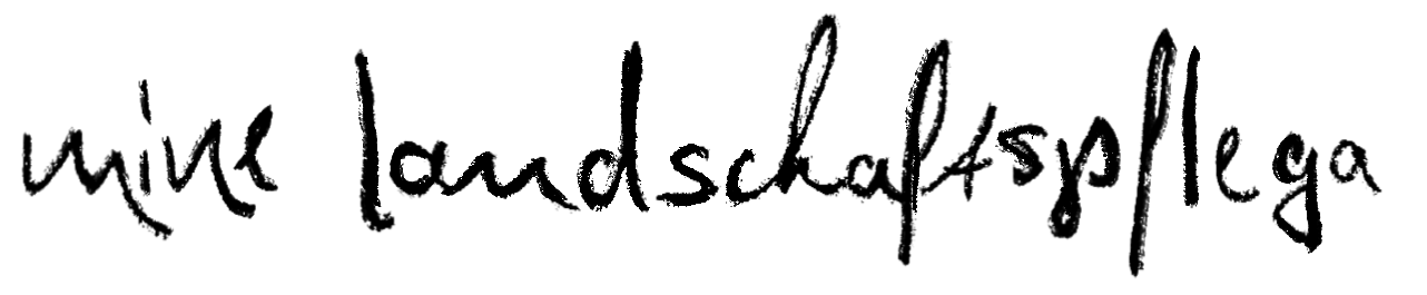 Handschriftlich: mini Landschaftspfleger