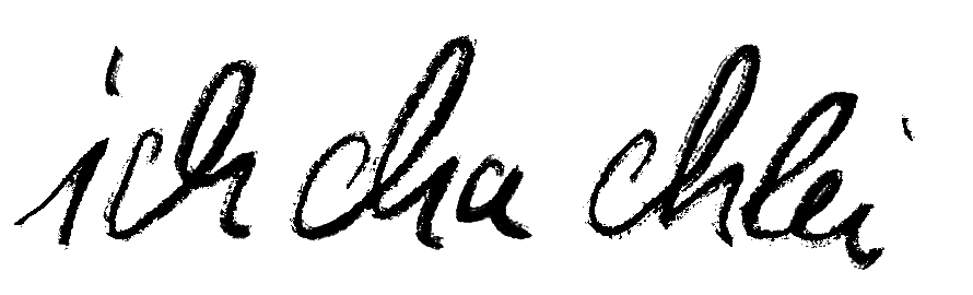 Handschriftlich: ich cha chlei