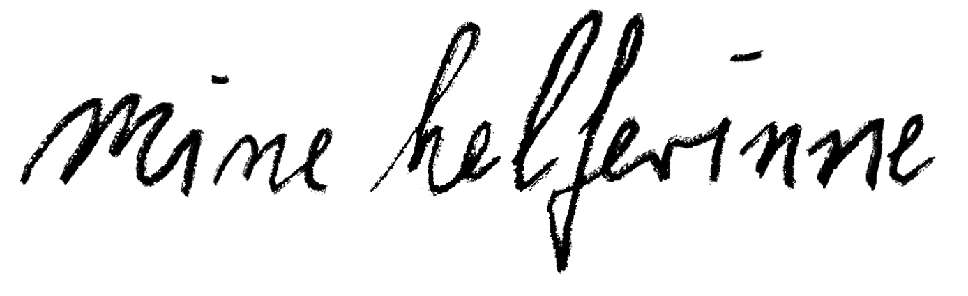 Handschriftlich: mine Helferinnen